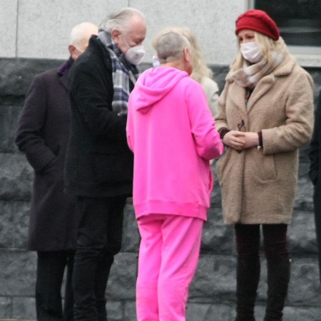 Sinéad' O'Connor was in the pink outfit at Shean Lunny's funeral.